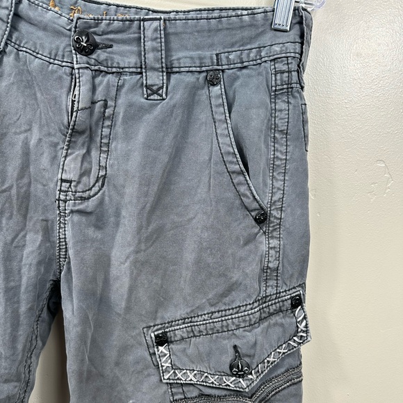 Rock Revival Men’s Cargo Shorts in Black Size 30 - Picture 3 of 6